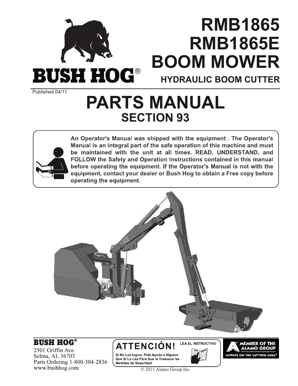 Bush Hog RMB 1865 User Manual | 67 pages