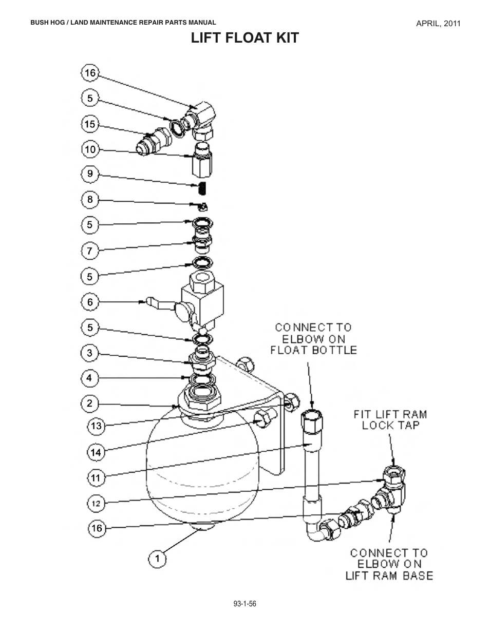 Lift float kit | Bush Hog RMB 1865 User Manual | Page 62 / 67
