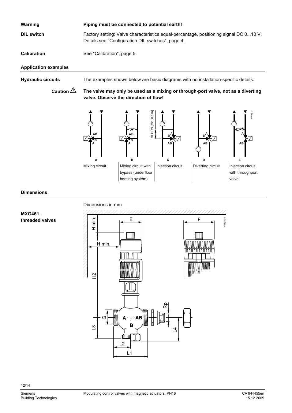 AERCO MXG-461 Series Control Valve - Manufactured by Siemens User Manual | Page 12 / 14
