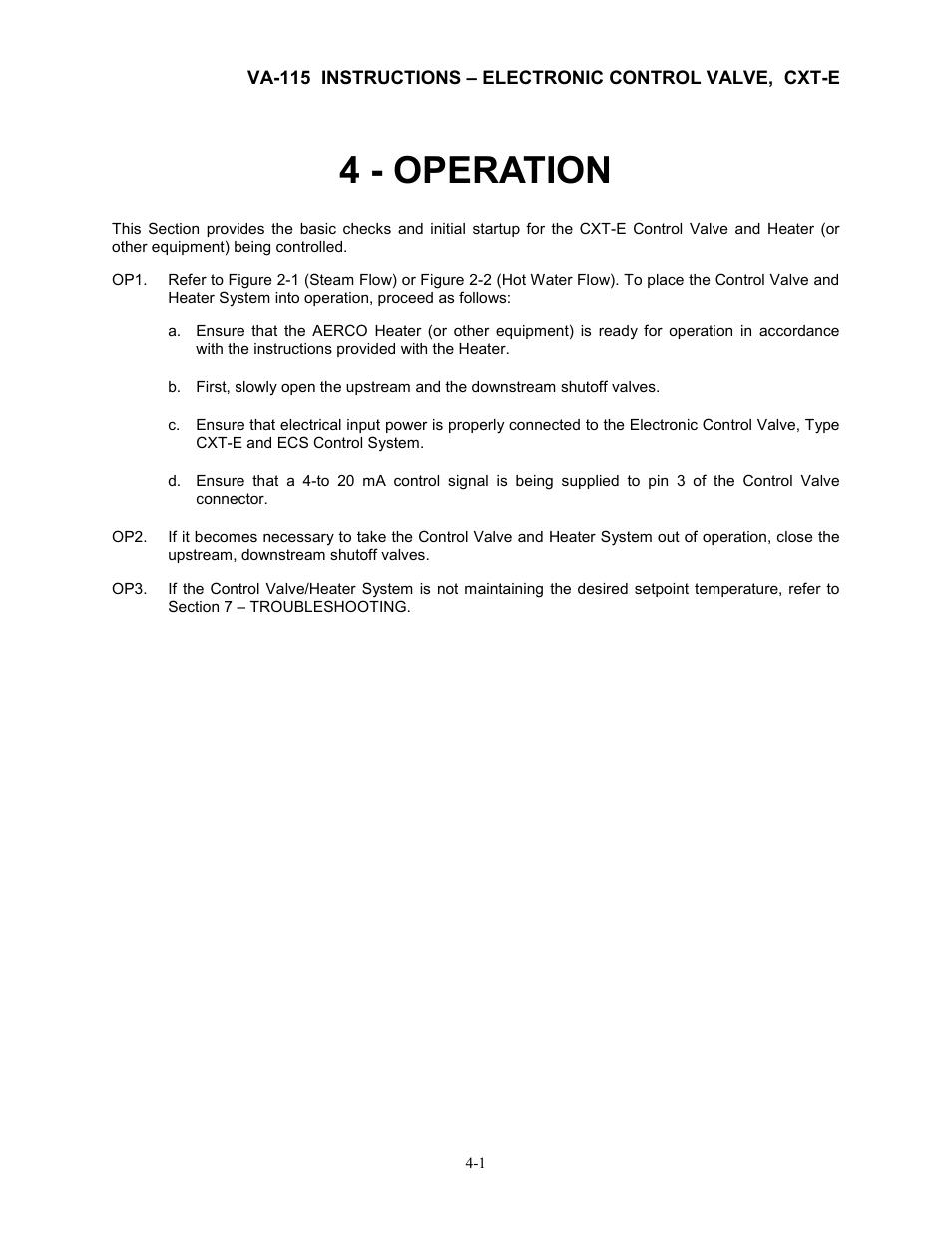 4 - operation | AERCO Electronic Control Valve User Manual | Page 15 / 42