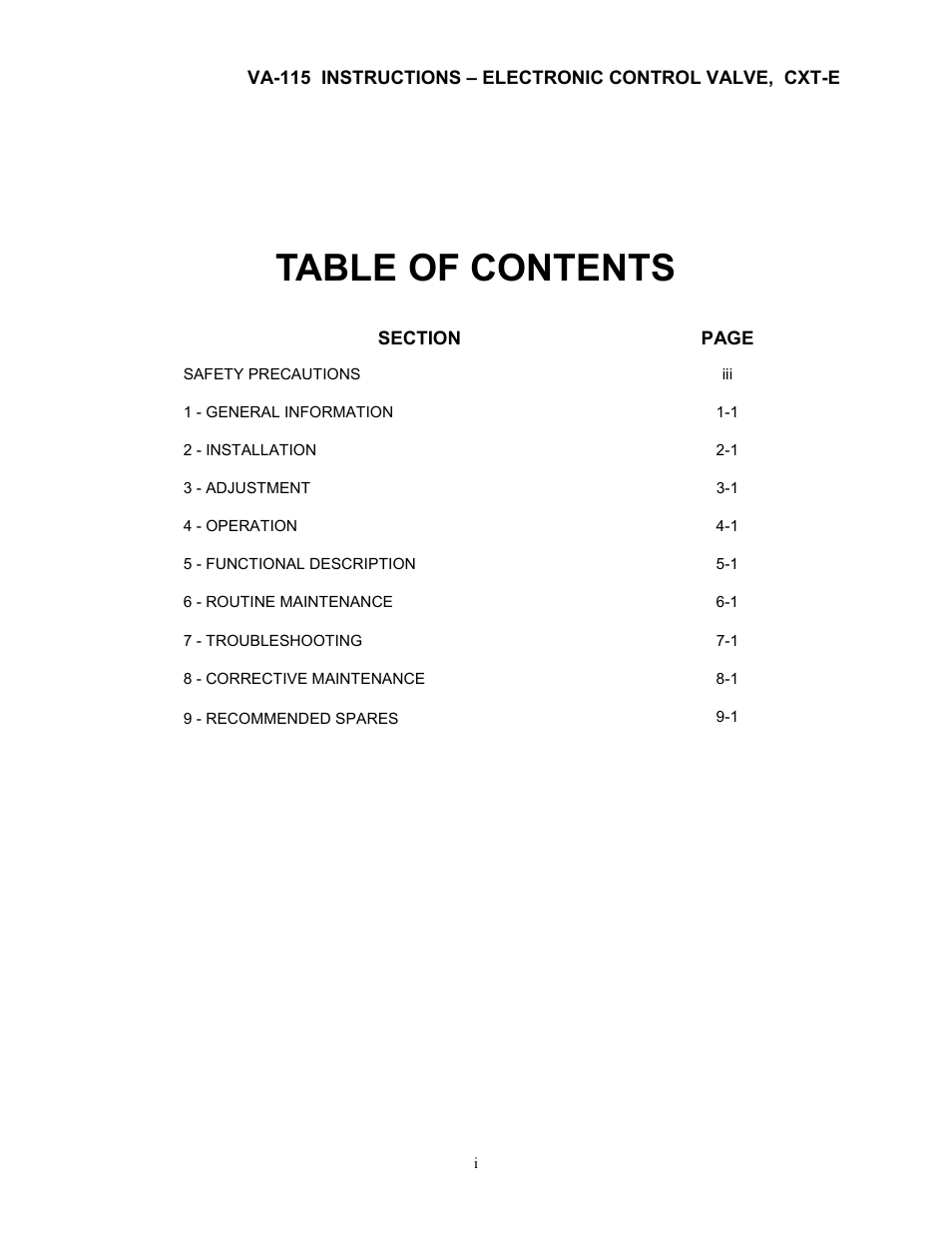 AERCO Electronic Control Valve User Manual | Page 3 / 42