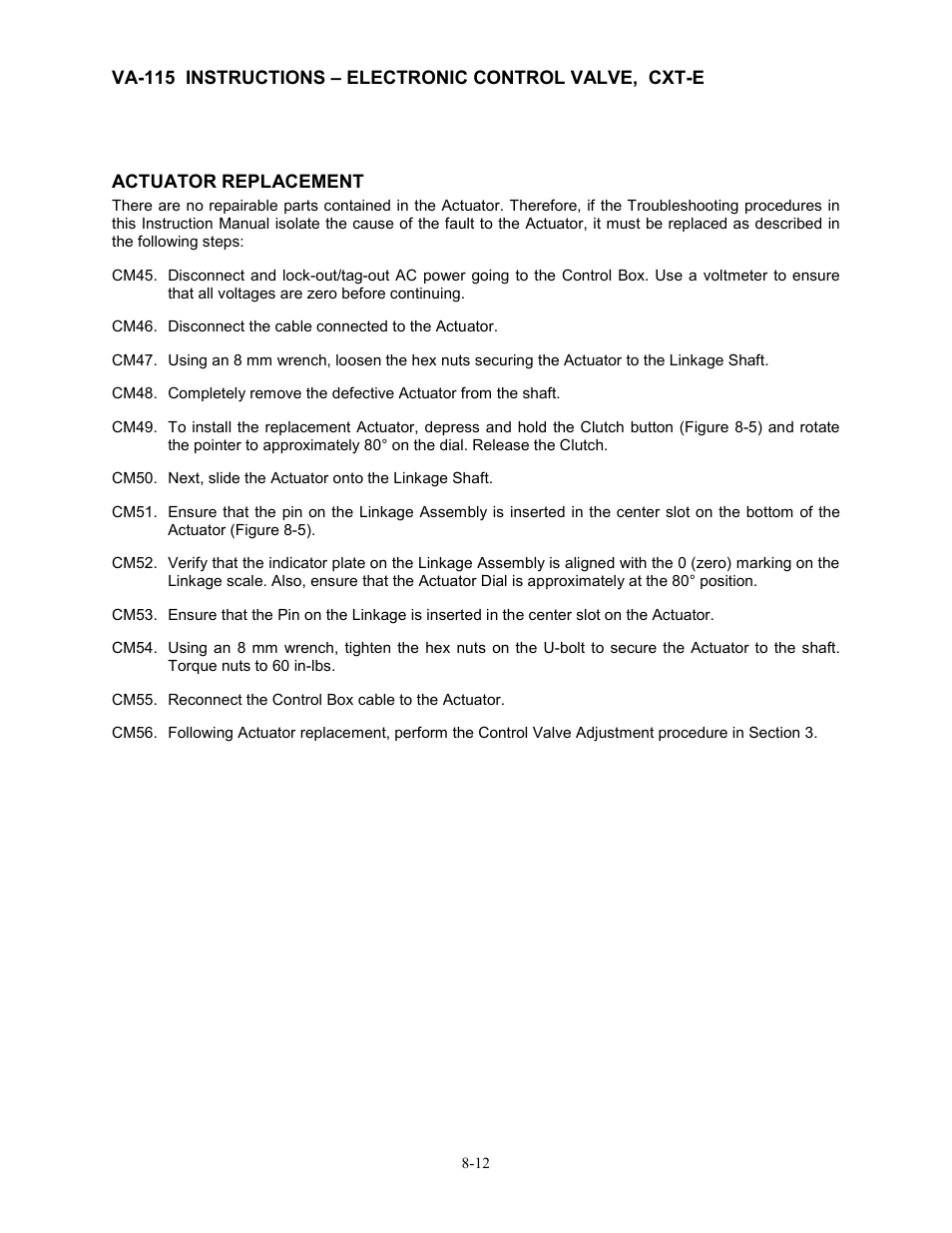 AERCO Electronic Control Valve User Manual | Page 36 / 42