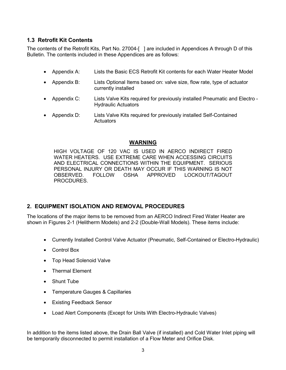 AERCO ECS Retrofit User Manual | Page 3 / 82