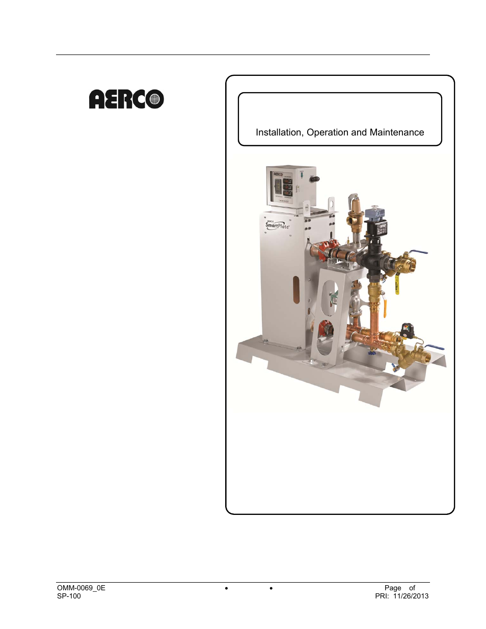 AERCO SmartPlate User Manual | 138 pages
