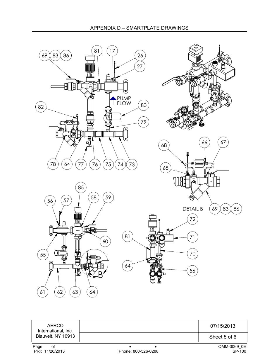 Smartplate – single wall part list | AERCO SmartPlate User Manual | Page 126 / 138