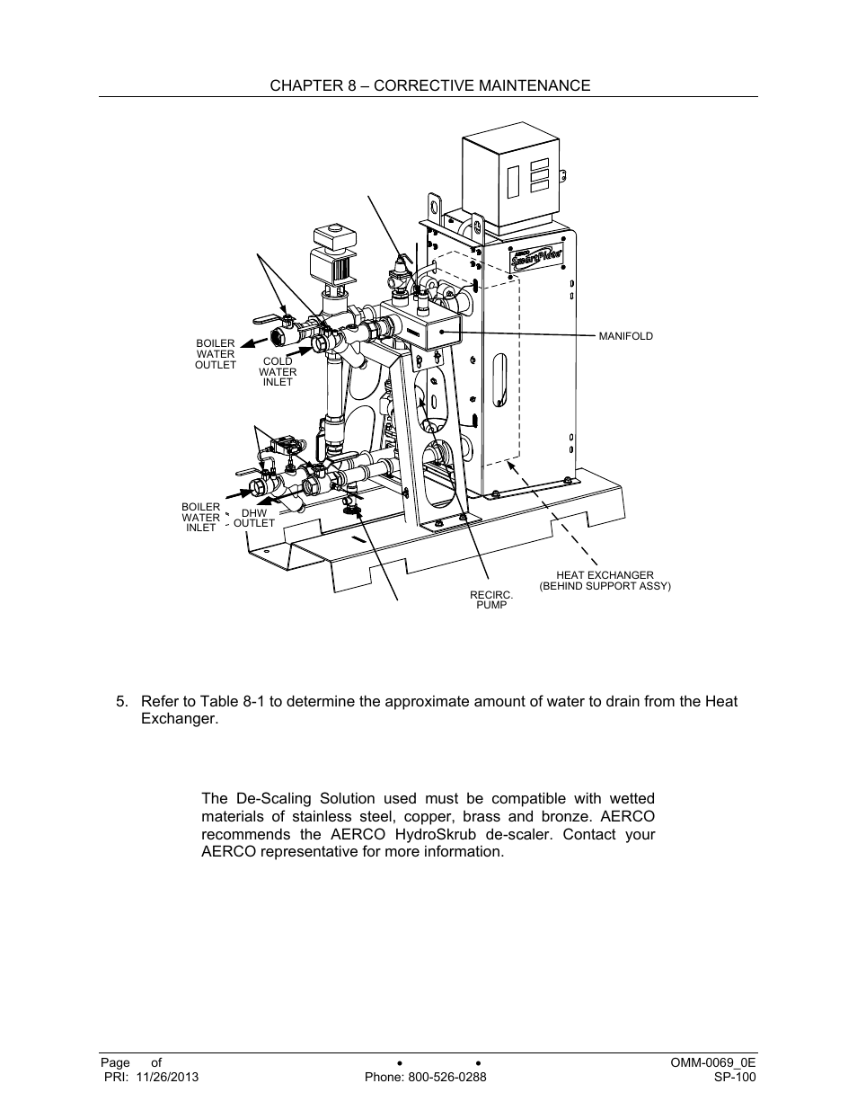 Important, Chapter 8 – corrective maintenance | AERCO SmartPlate User Manual | Page 58 / 138