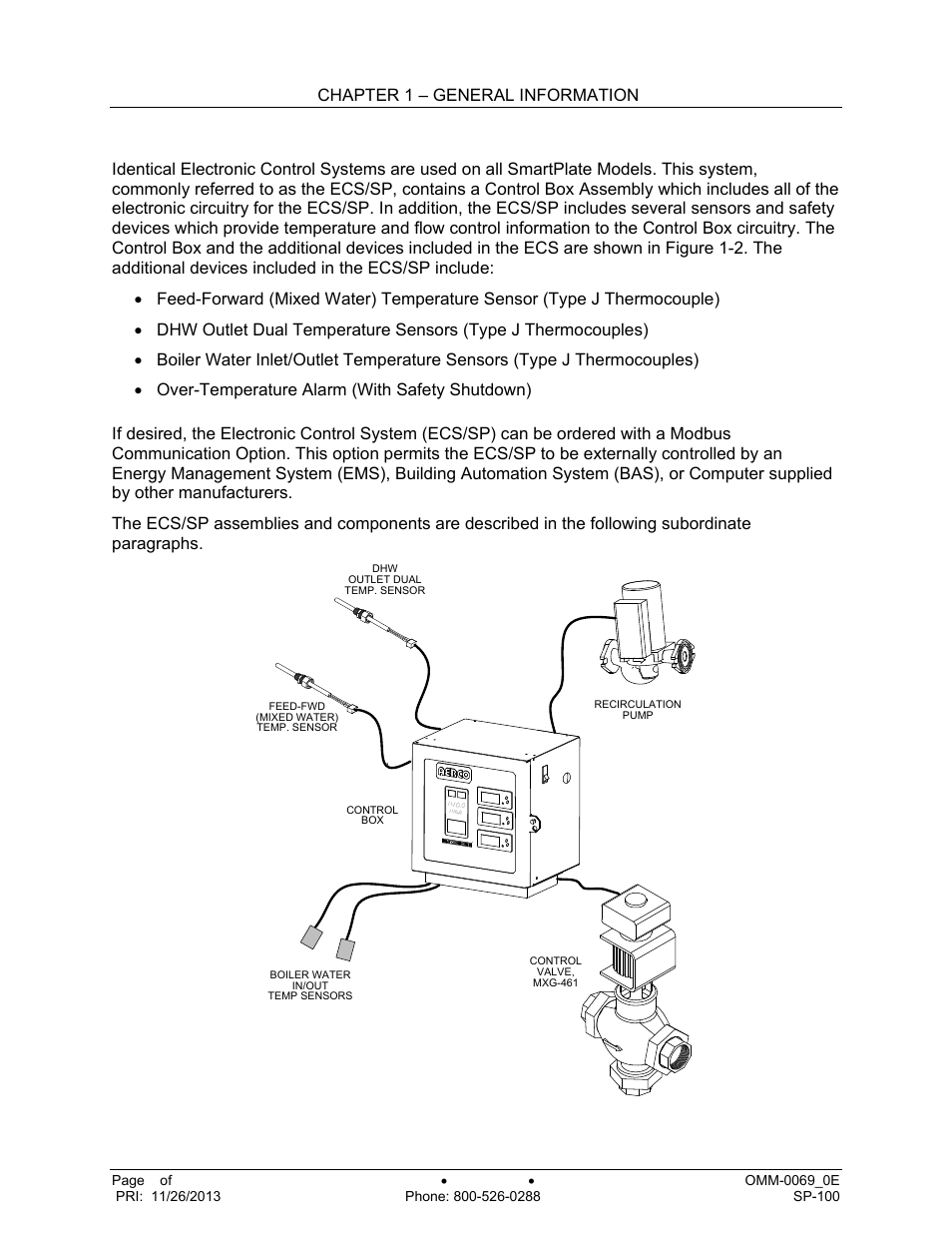 2 electronic control system/smartplate (ecs/sp), Chapter 1 – general information | AERCO SmartPlate User Manual | Page 6 / 138