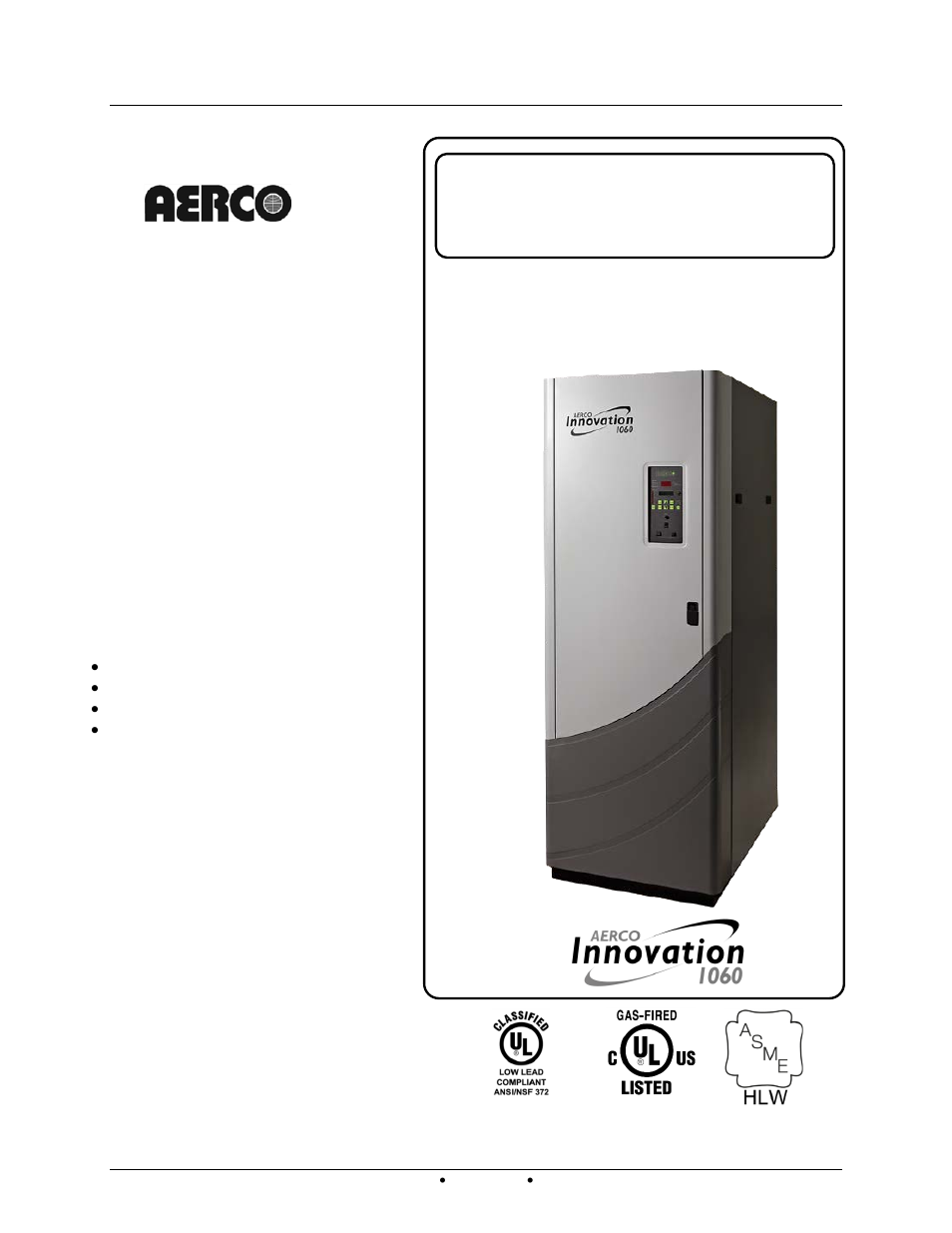 AERCO Innovation (G-13-1854 and above) User Manual | 196 pages