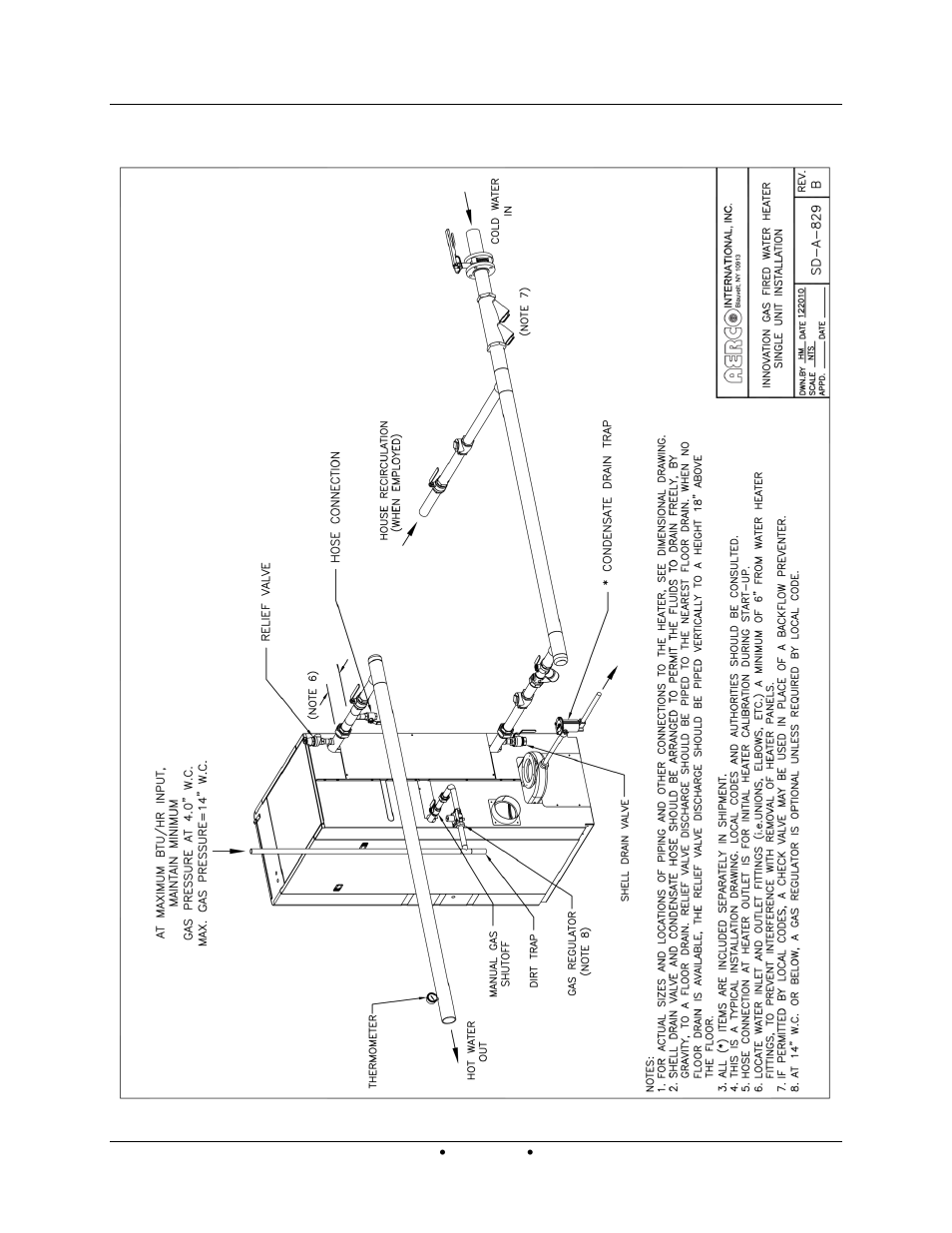 Appendix g – piping drawings | AERCO Innovation (G-13-1854 and above) User Manual | Page 153 / 196