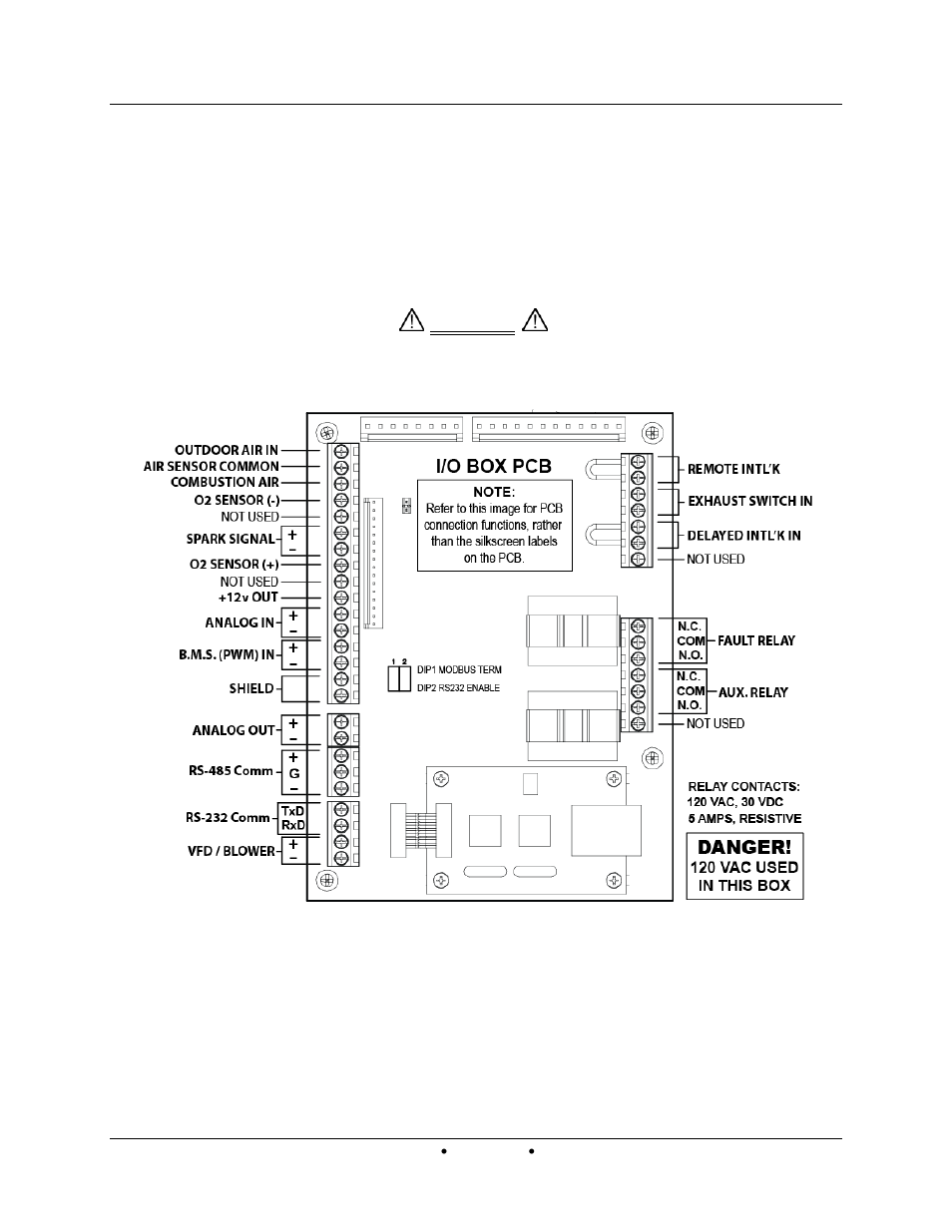 1 outdoor air in terminal, 2 combustion air terminals | AERCO Innovation (G-13-1854 and above) User Manual | Page 30 / 196
