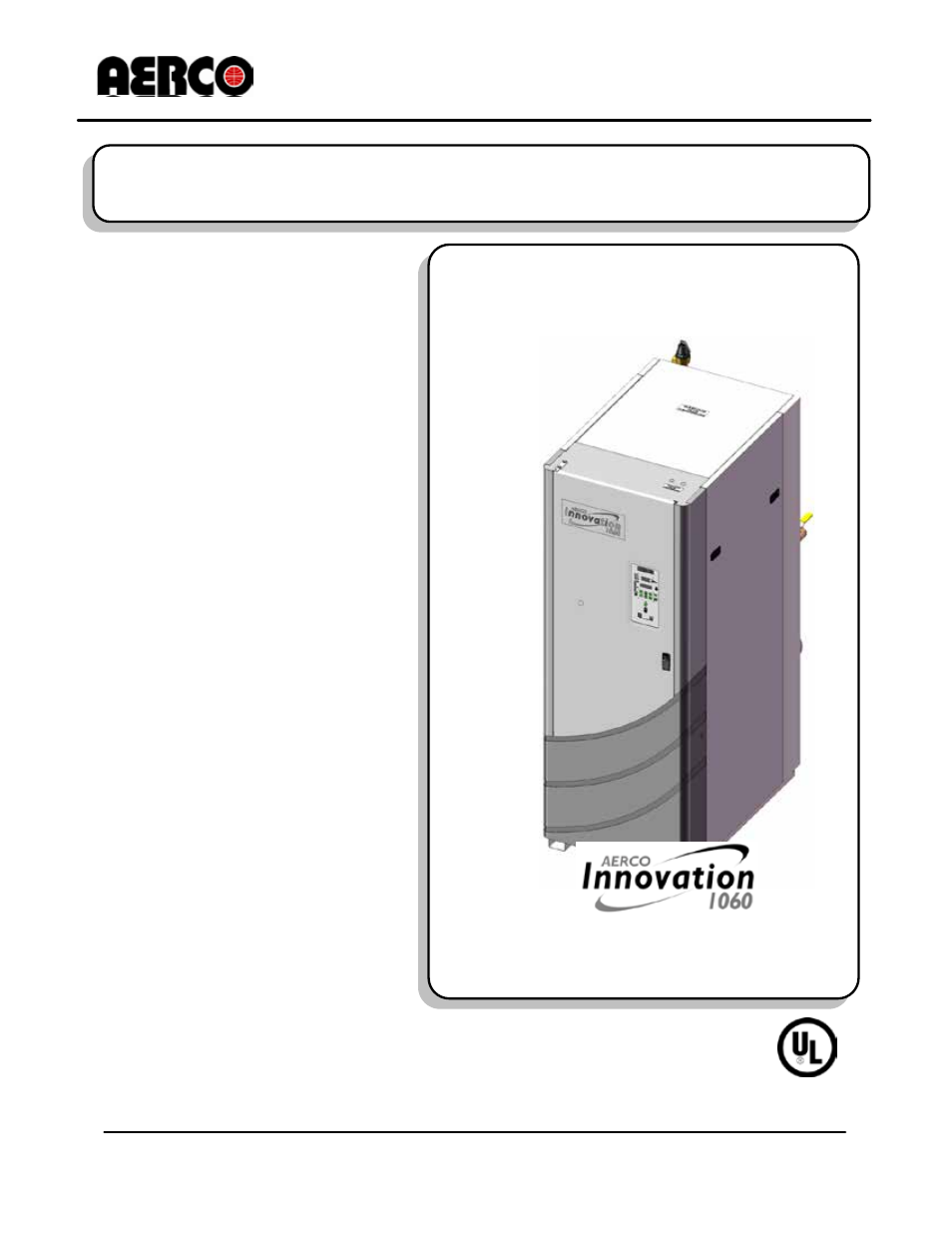 Electrical power guide, Innovation series | AERCO Innovation (G-10-1350 to G-11-0563) User Manual | Page 177 / 200