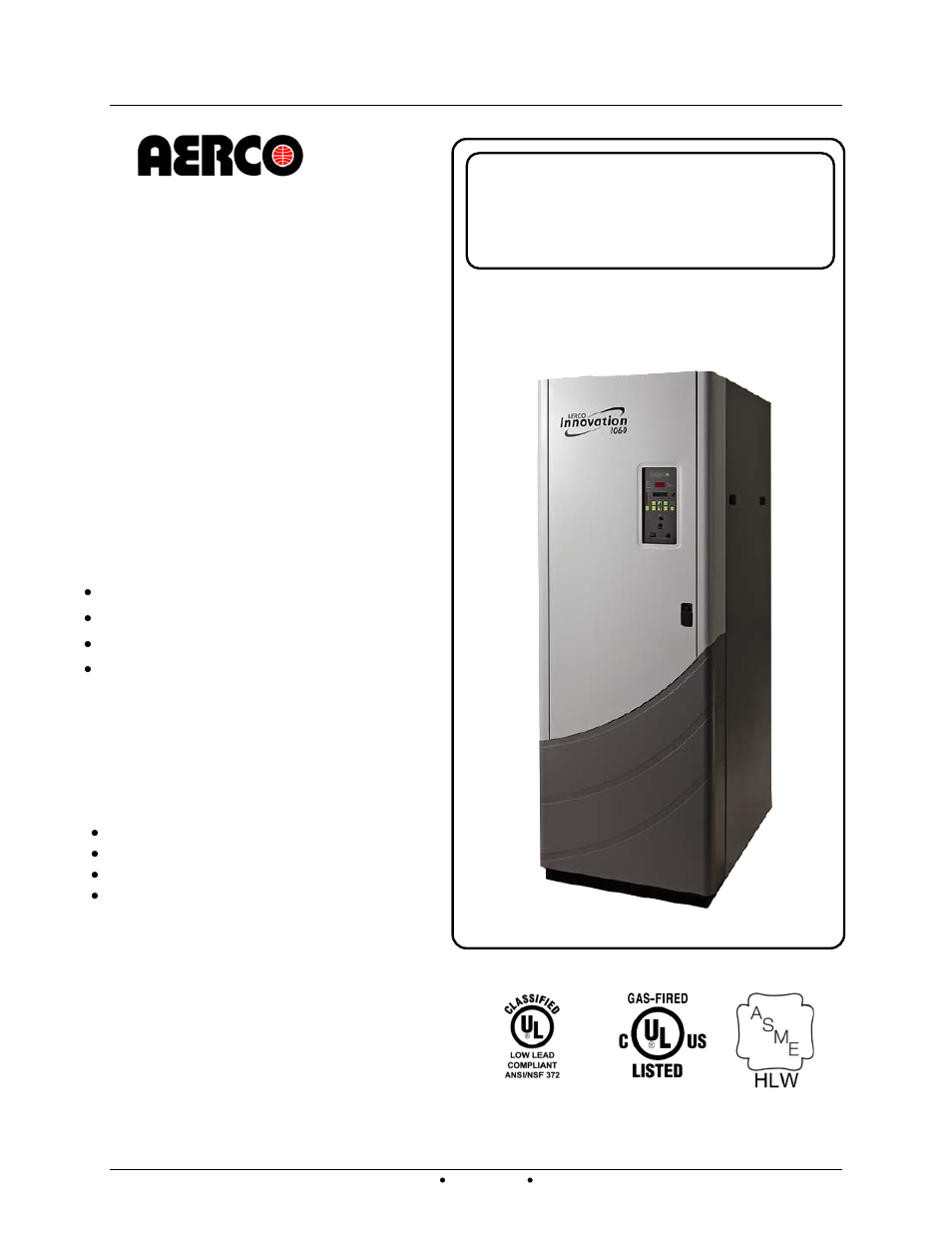 AERCO Innovation (G-14-2265 and above) User Manual | 206 pages