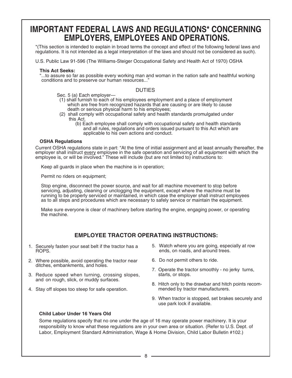 Bush Hog CBH80 User Manual | Page 10 / 56