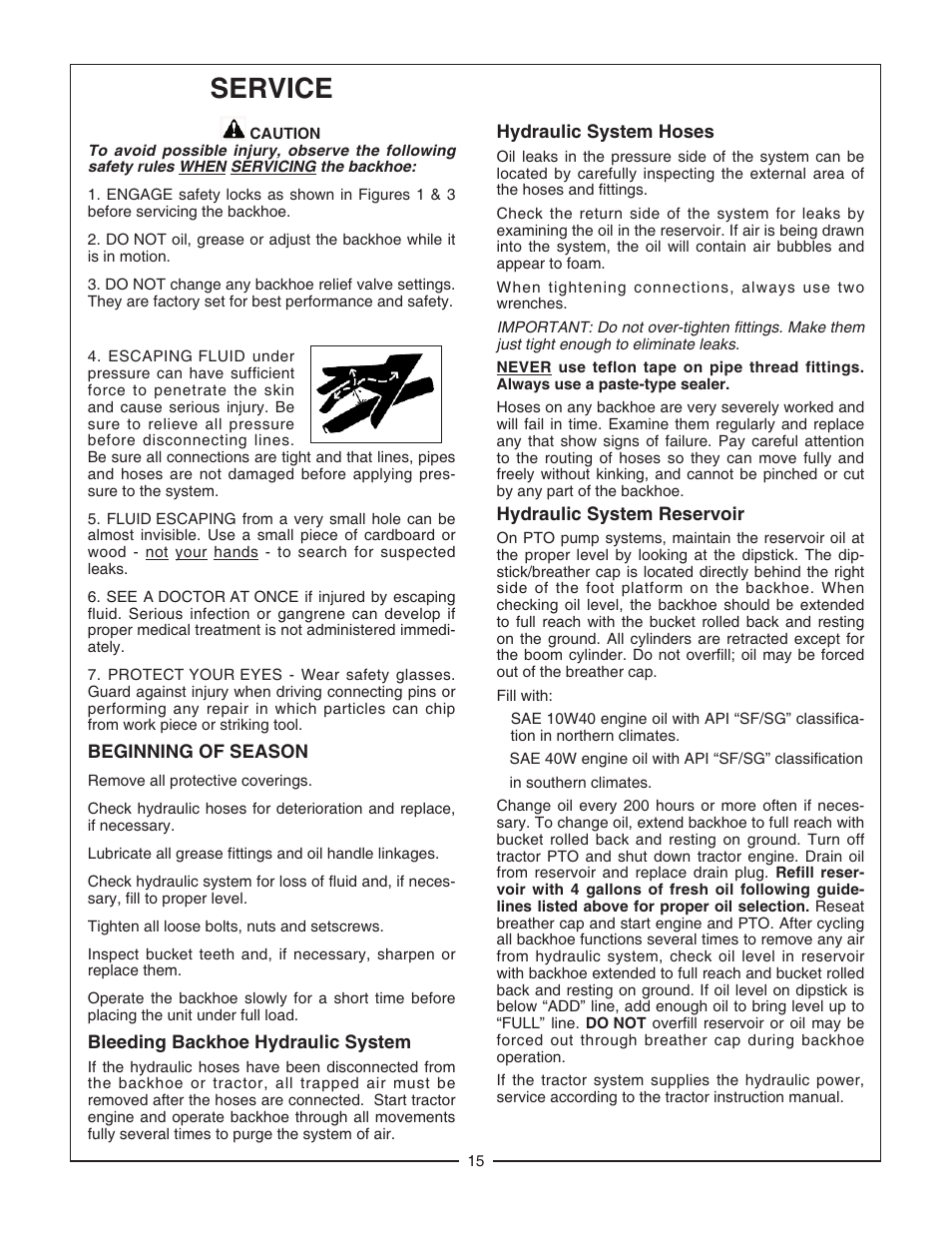 Service | Bush Hog CBH80 User Manual | Page 17 / 56