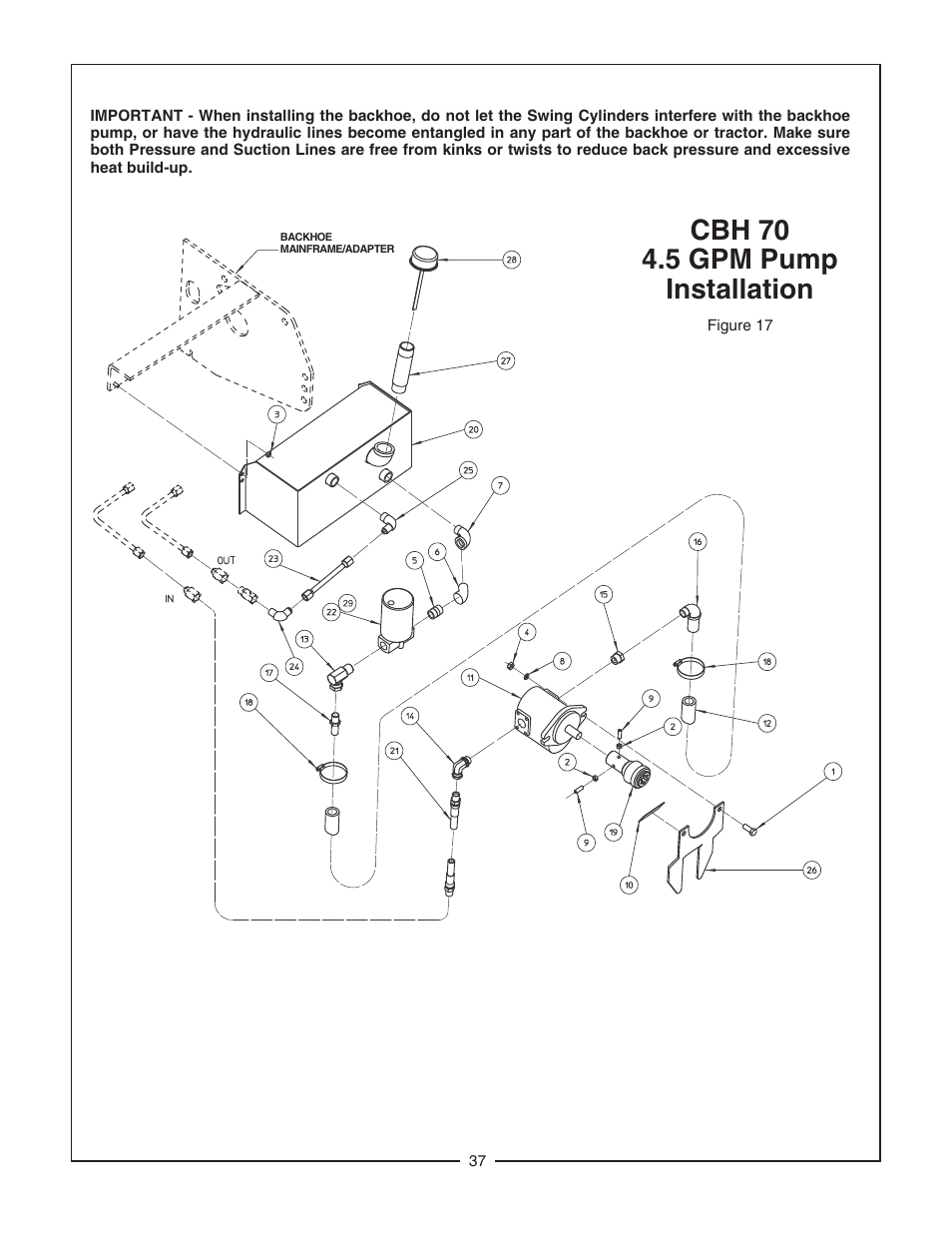 Cbh 70 4.5 gpm pump installation | Bush Hog CBH80 User Manual | Page 39 / 56