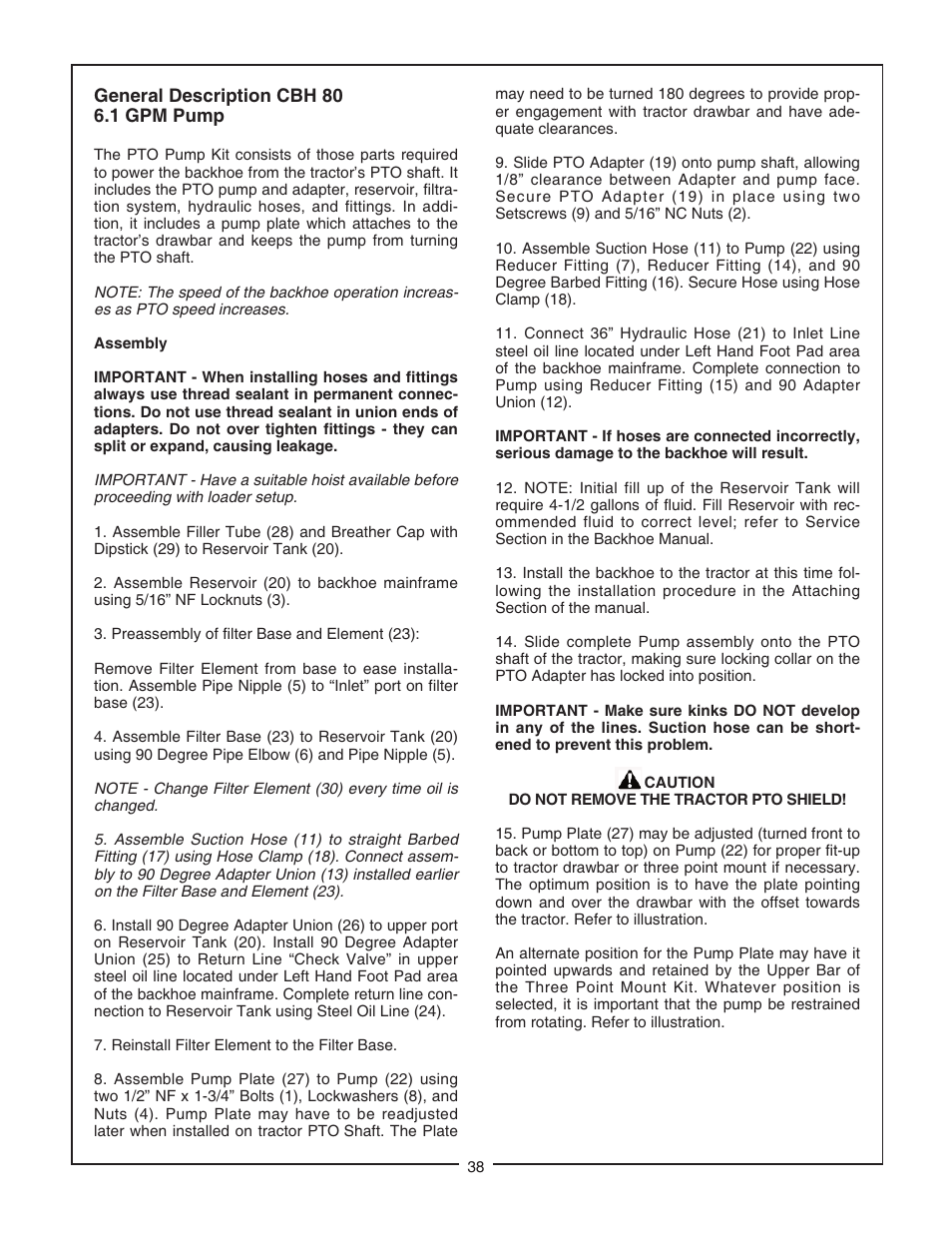 Bush Hog CBH80 User Manual | Page 40 / 56