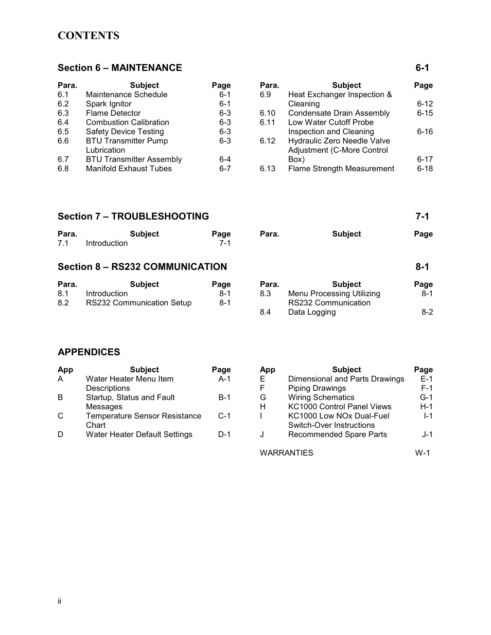 AERCO KC1000 Heater Mar 2011 User Manual | Page 4 / 117