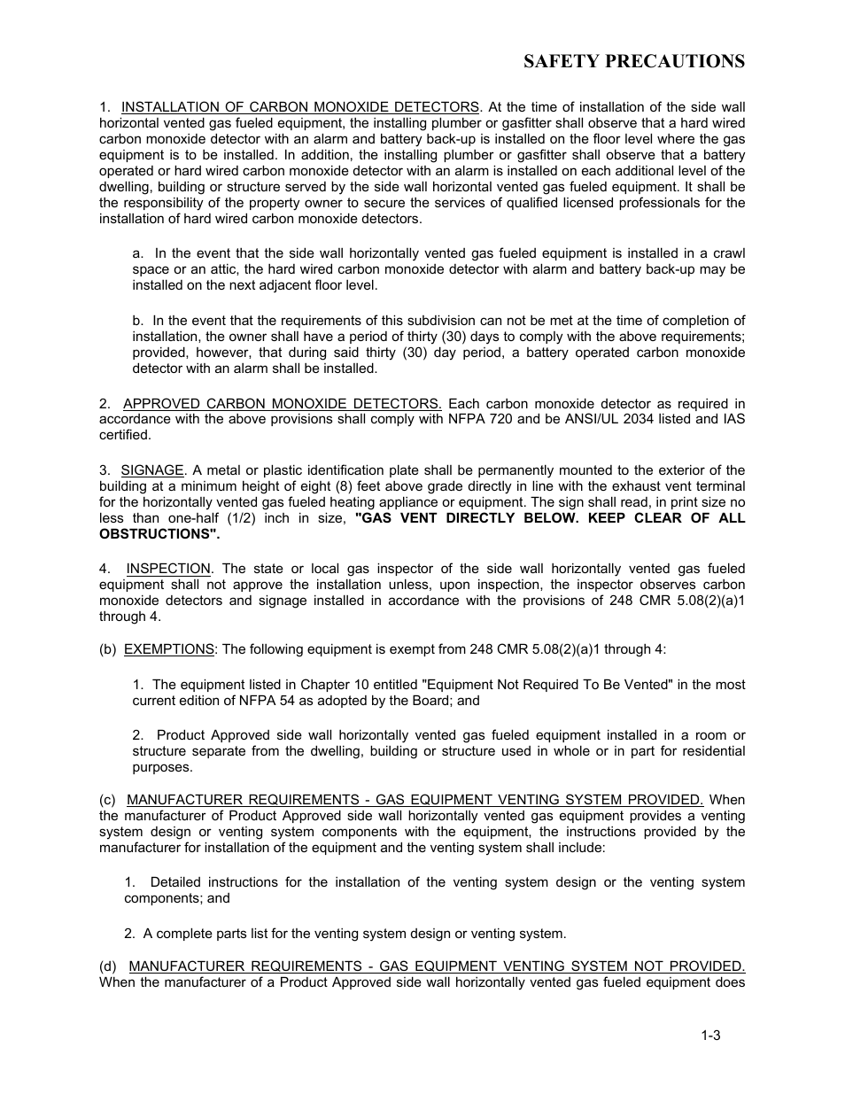 Safety precautions | AERCO KC1000 Heater Mar 2011 User Manual | Page 7 / 117