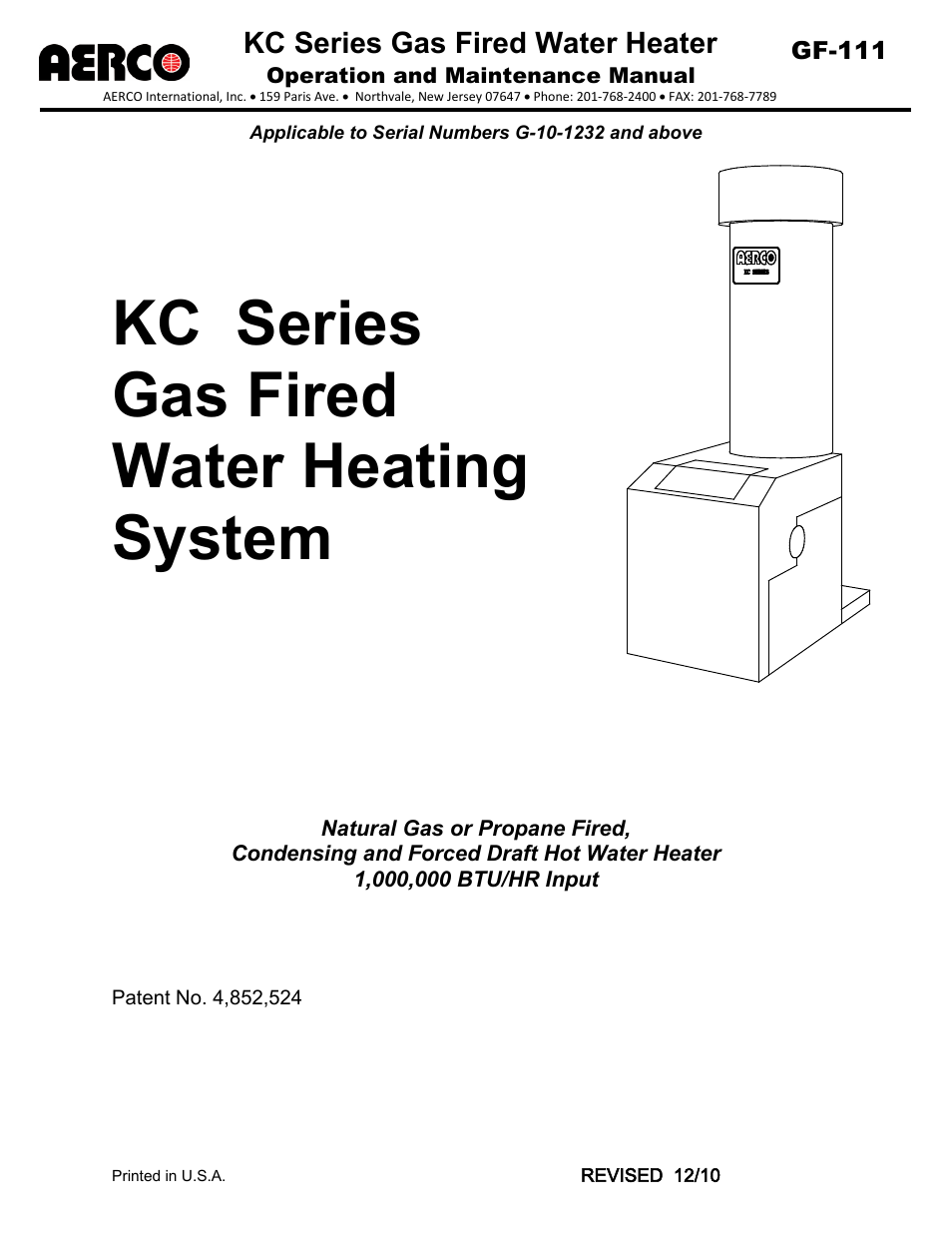 AERCO KC Series Equipped with C-More version 3.04 User Manual | 110 pages