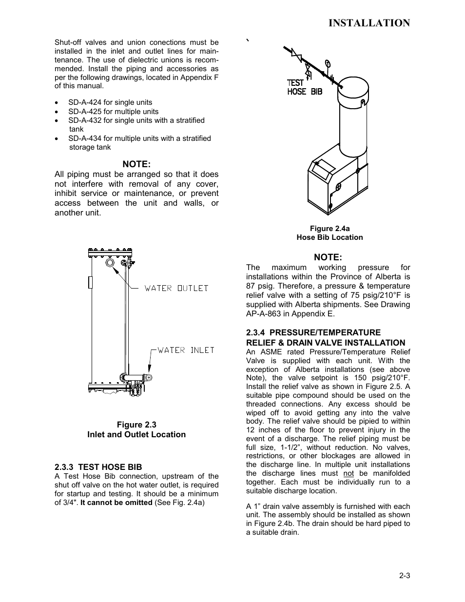 Figure 2.3, Inlet and outlet location, Installation | AERCO KC Series Equipped with C-More version 3.04 User Manual | Page 13 / 110