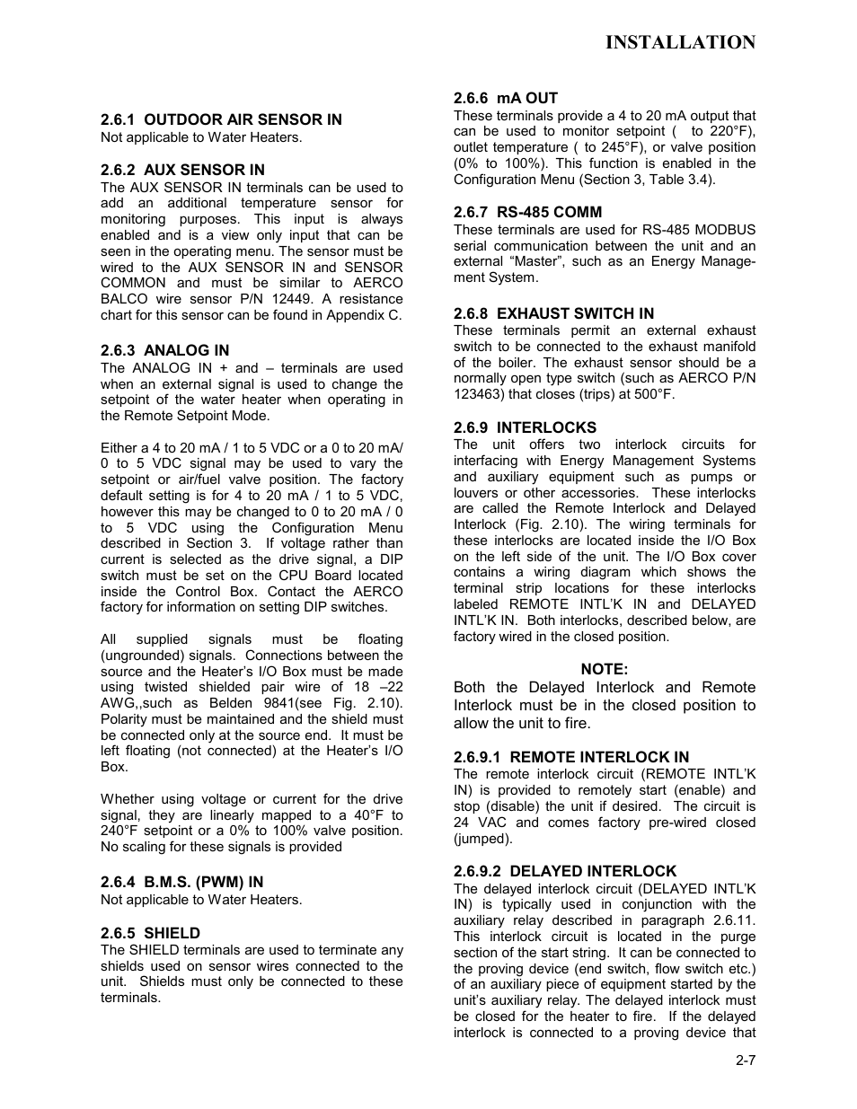 Installation | AERCO KC Series Equipped with C-More version 3.04 User Manual | Page 17 / 110