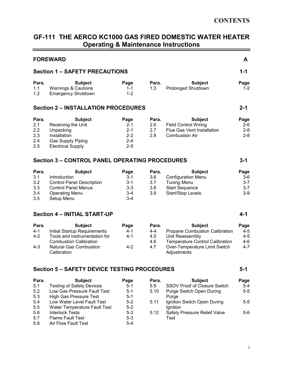 AERCO KC Series Equipped with C-More version 3.04 User Manual | Page 3 / 110
