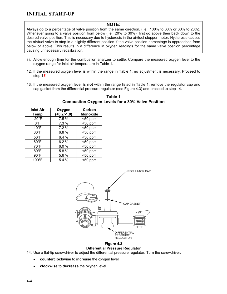 Figure 4.3, Differential pressure regulator, Initial start-up | AERCO KC Series Equipped with C-More version 3.04 User Manual | Page 34 / 110