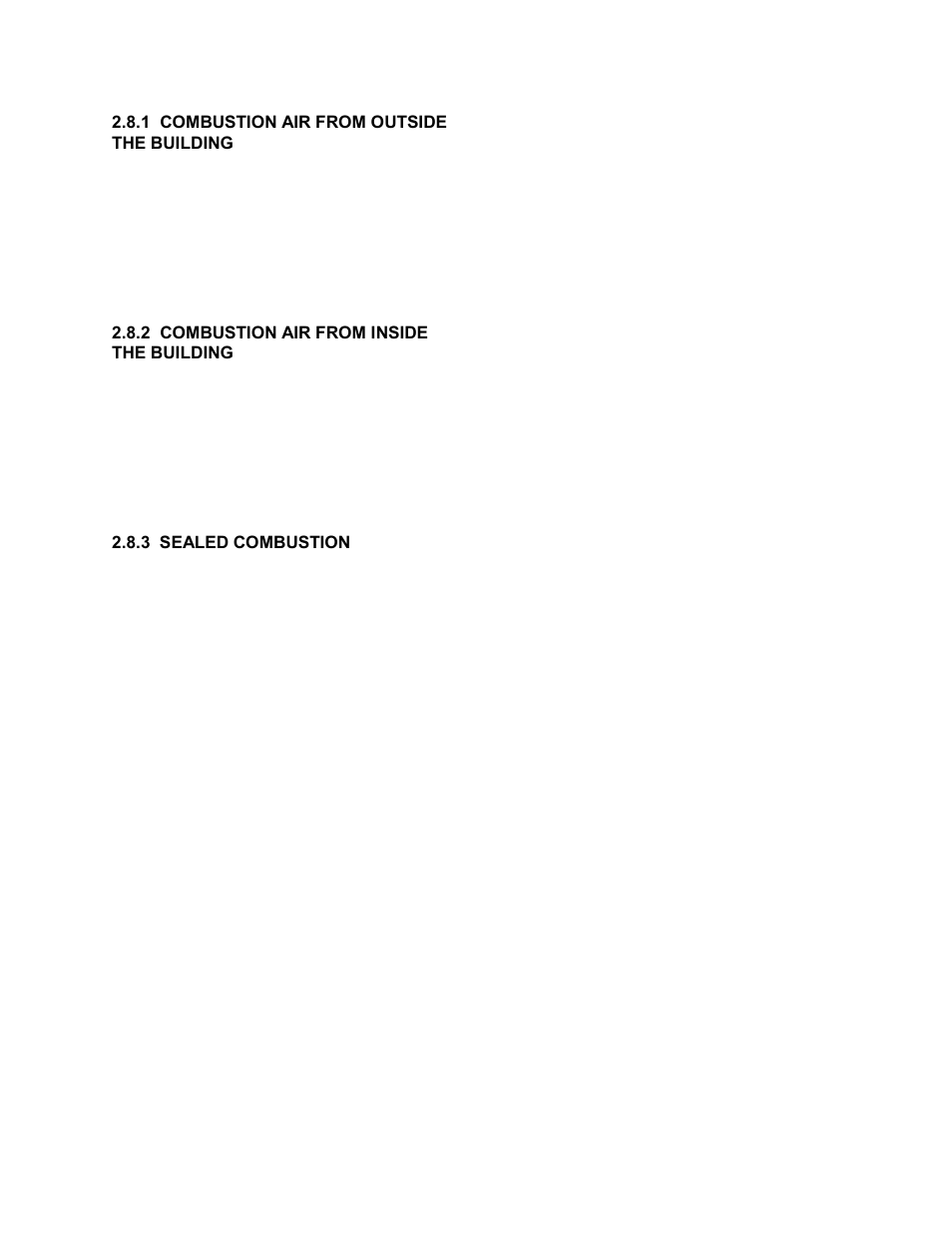 1 combustion air from outside the building, 2 combustion air from inside the building, 3 sealed combustion | Installation | AERCO KC1000 Heater 2002 User Manual | Page 17 / 106