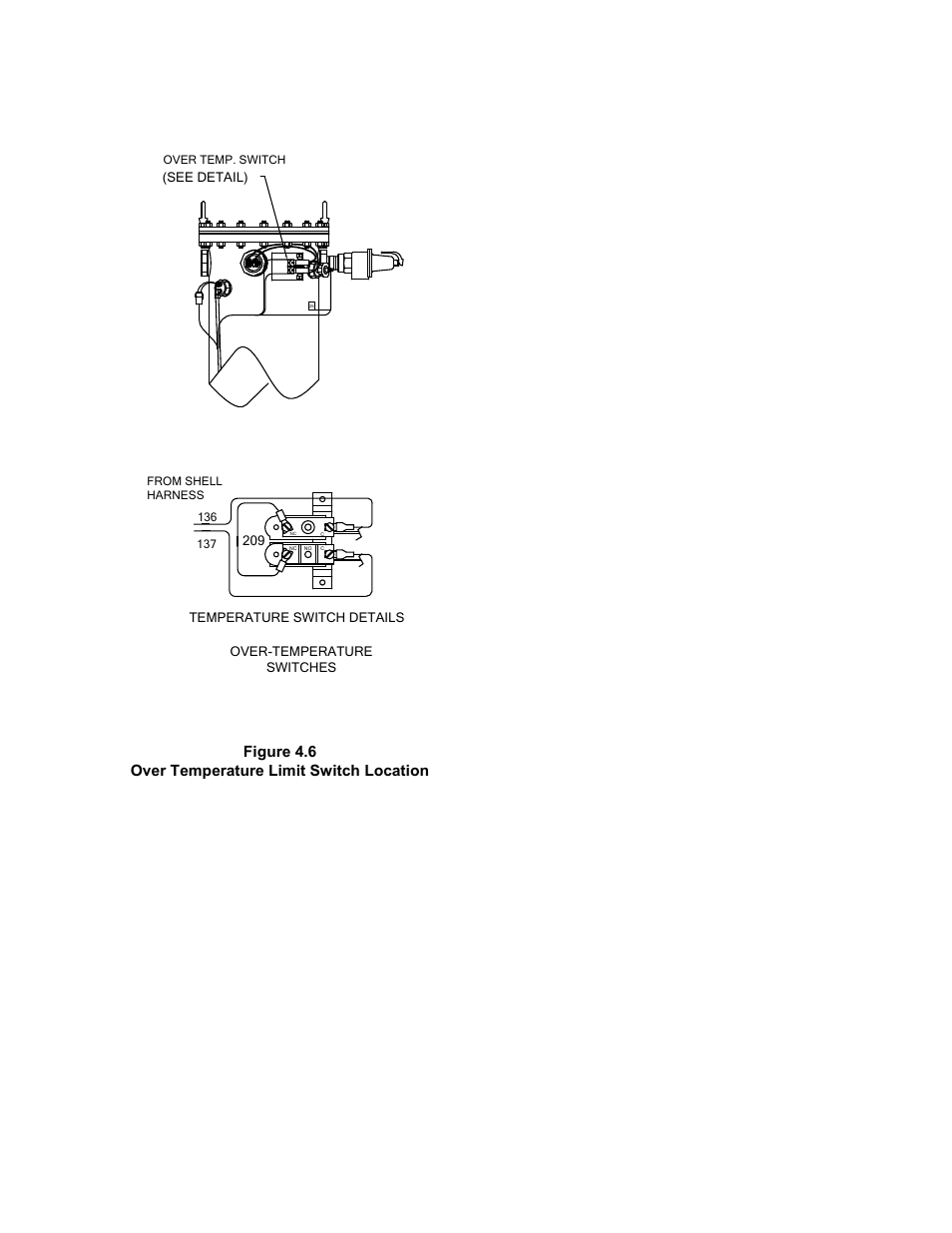 Figure 4.6, Over temperature limit switch location, Initial start-up | AERCO KC1000 Heater 2002 User Manual | Page 36 / 106