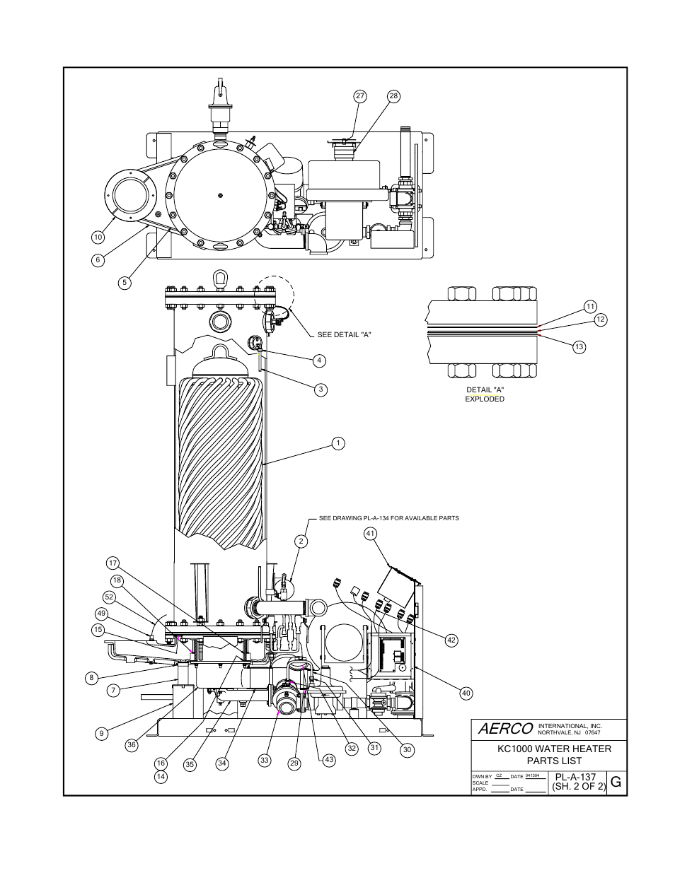 Aerco, Appendix e | AERCO KC1000 Heater 2002 User Manual | Page 88 / 106