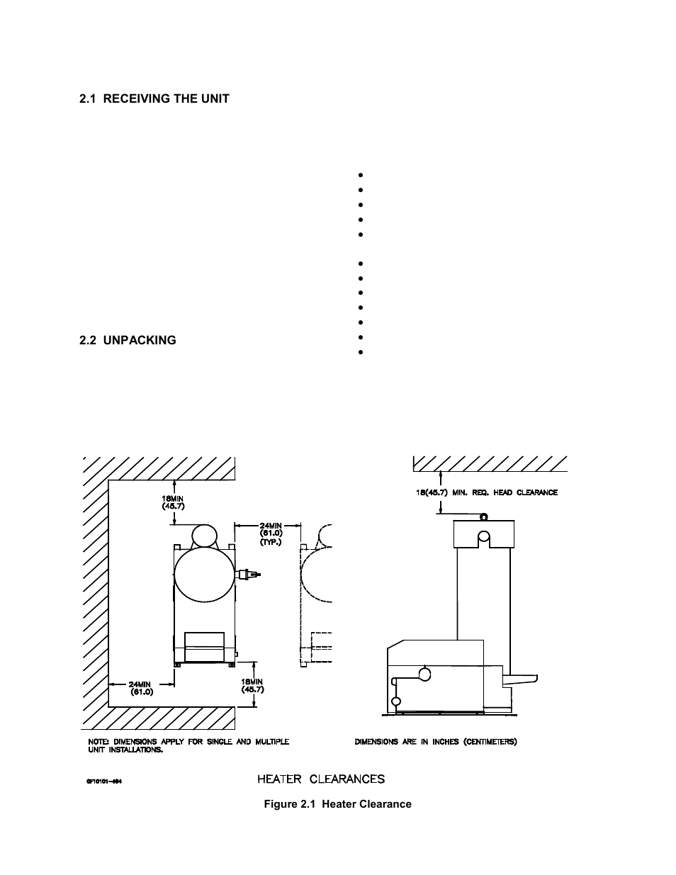 Kc-h-ch2-11-25-08, 1 receiving the unit, 2 unpacking | Installation | AERCO KC1000 Heater 2002 User Manual | Page 9 / 106