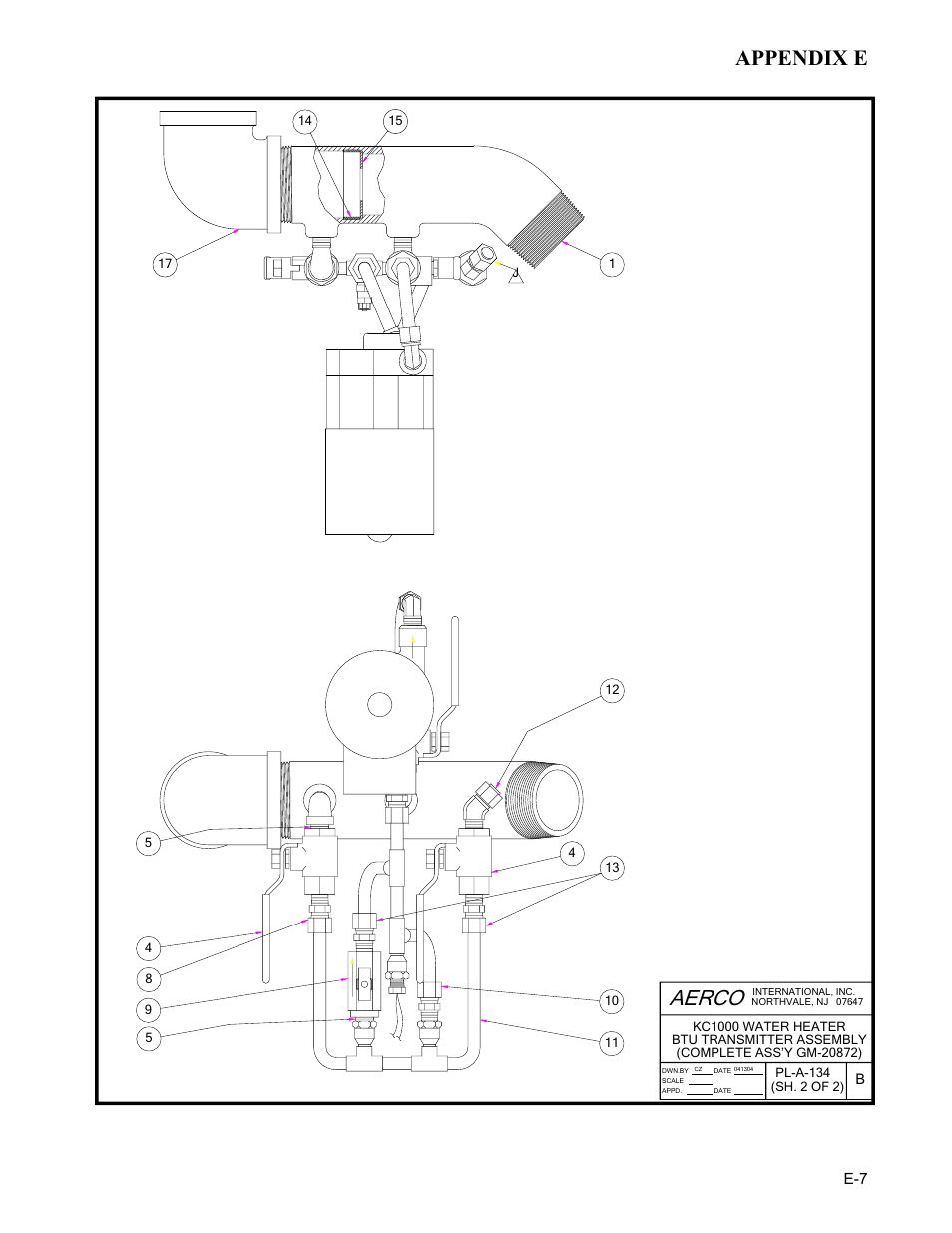 Aerco, Appendix e | AERCO KC Series Equipped with C-More Controller for Massachusetts Only User Manual | Page 89 / 98