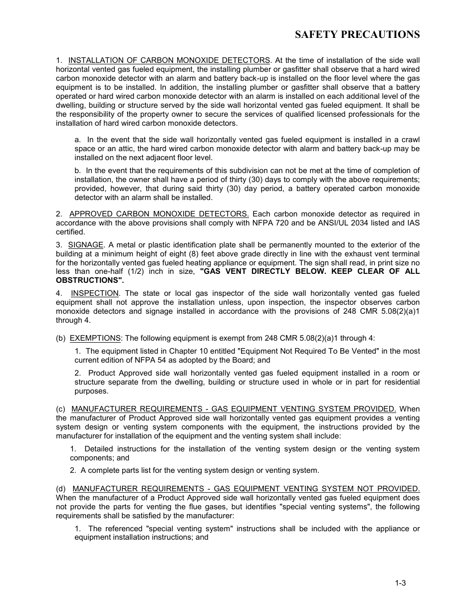 Safety precautions | AERCO KC Series Equipped with C-More Controller for Massachusetts Only User Manual | Page 9 / 98