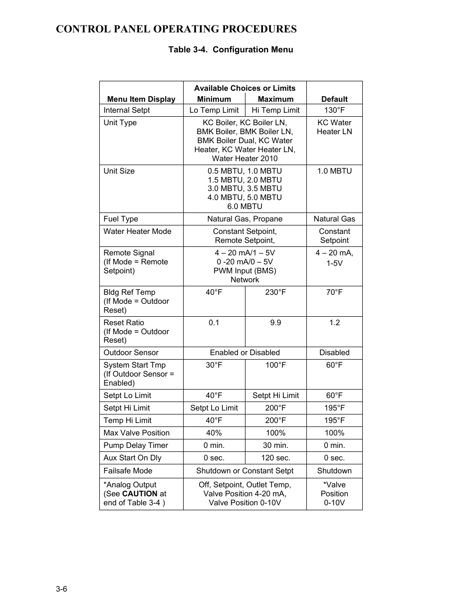 Control panel operating procedures | AERCO KC1000 Low NOx Water Heater July 2011 User Manual | Page 24 / 118
