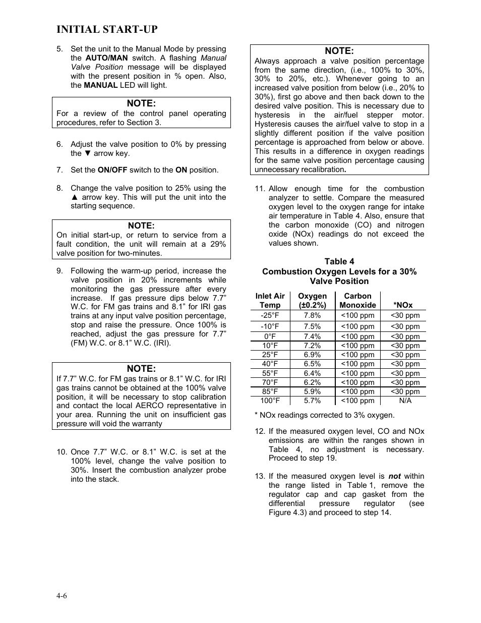 Initial start-up | AERCO KC1000 Low NOx Water Heater July 2011 User Manual | Page 34 / 118
