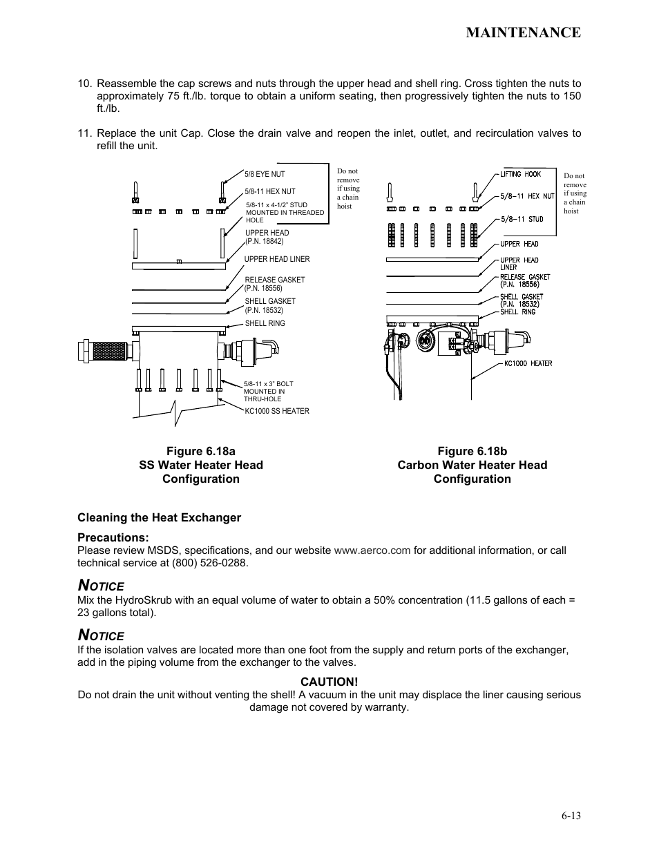 Maintenance | AERCO KC1000 Low NOx Water Heater July 2011 User Manual | Page 57 / 118