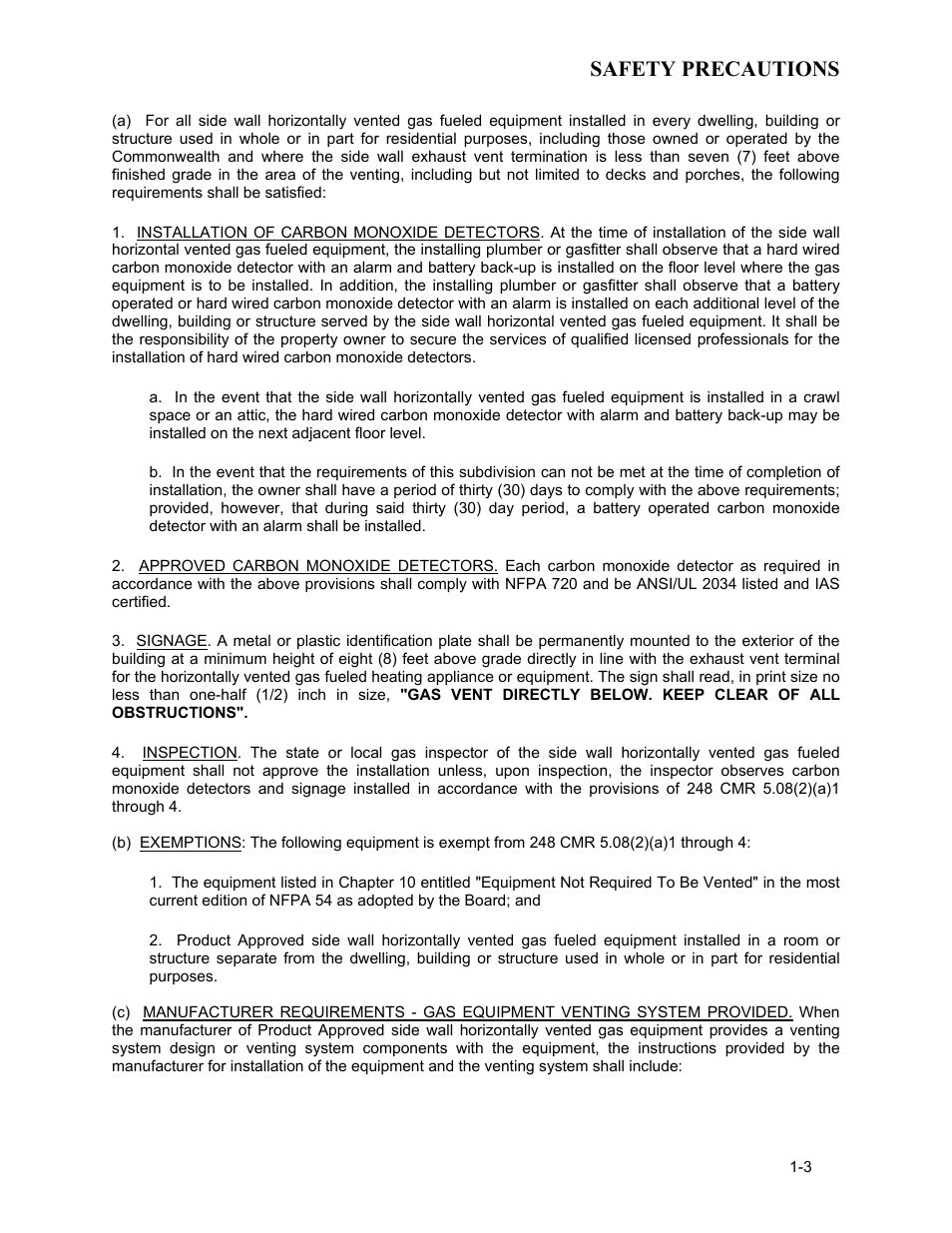 Safety precautions | AERCO KC1000 Low NOx Water Heater July 2011 User Manual | Page 7 / 118