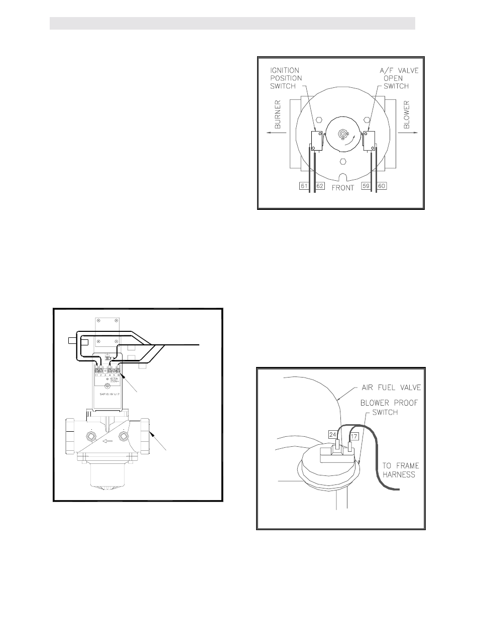 Figure 3.11, Proof of closure switch location, Figure 3.12 | Figure 3.13, Blower proof switch location, Control panel operating procedures | AERCO KC1000 Heater w/Mod-Box Controller User Manual | Page 20 / 84