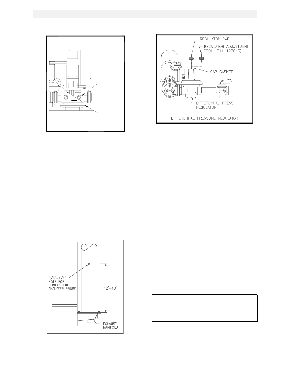 Figure 4.1, 1/8” gas plug location, Figure 4.2 | Analyzer probe hole location, Figure 4.3, Initial start-up | AERCO KC1000 Heater w/Mod-Box Controller User Manual | Page 23 / 84