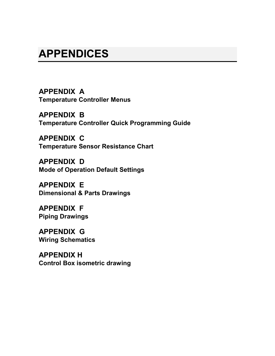 Appendices | AERCO KC1000 Heater w/Mod-Box Controller User Manual | Page 57 / 84