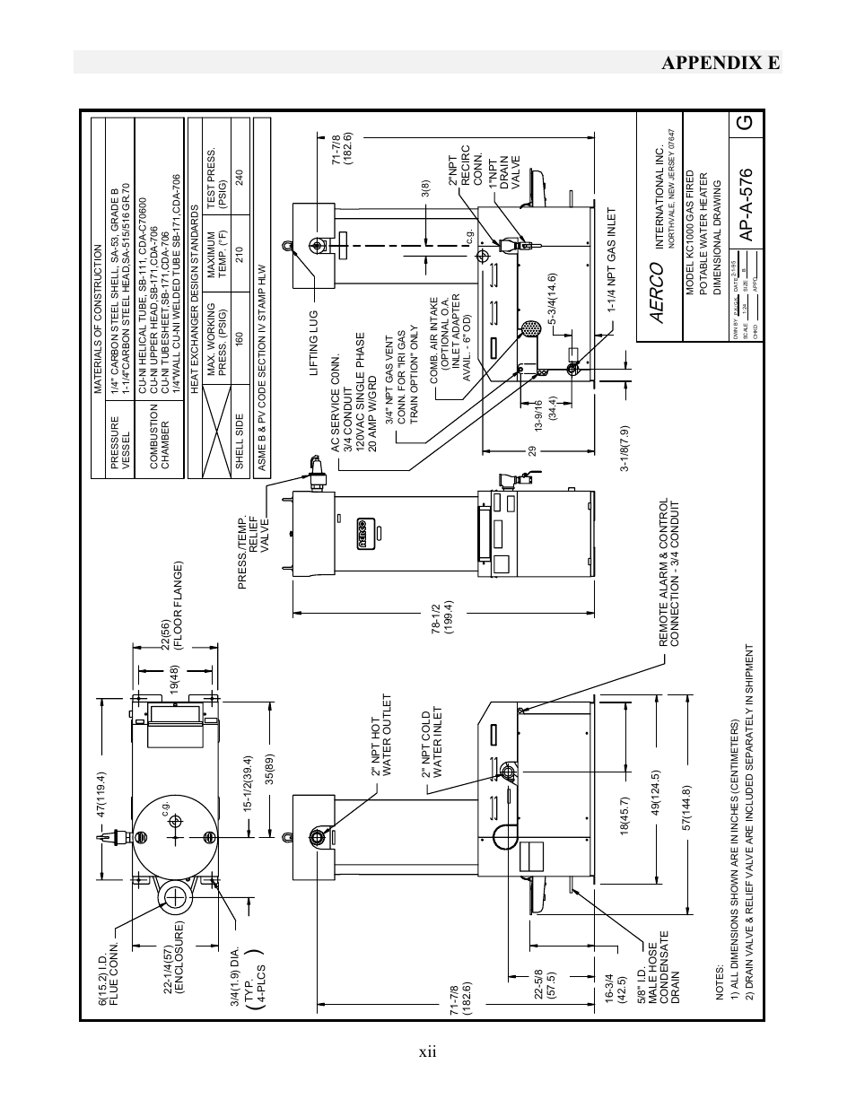 Appendix e, Ap -a -576 | AERCO KC1000 Heater w/Mod-Box Controller User Manual | Page 70 / 84