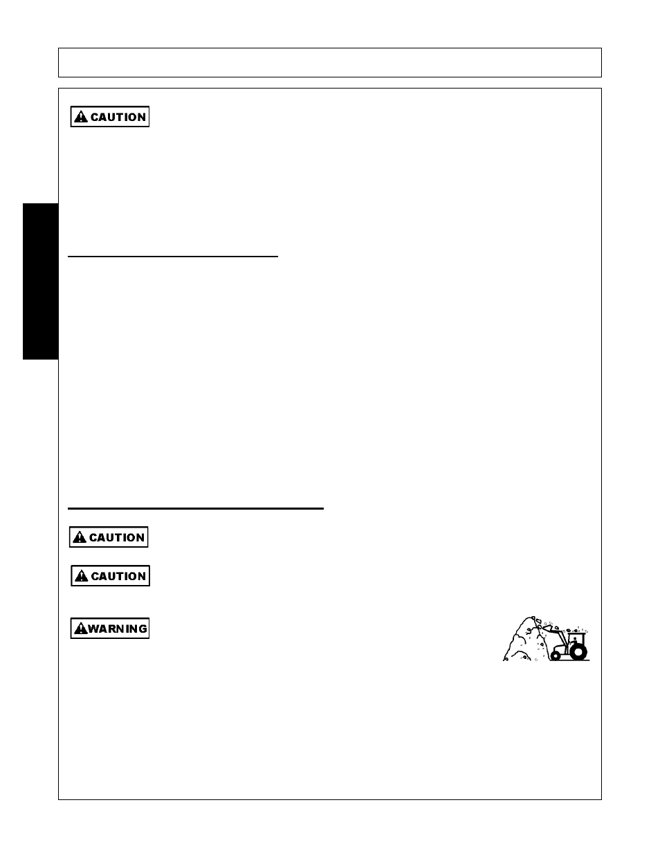 1 driving the tractor and loader, Operating the tractor and loader, Operation | Opera t ion | Bush Hog 1145 User Manual | Page 58 / 100