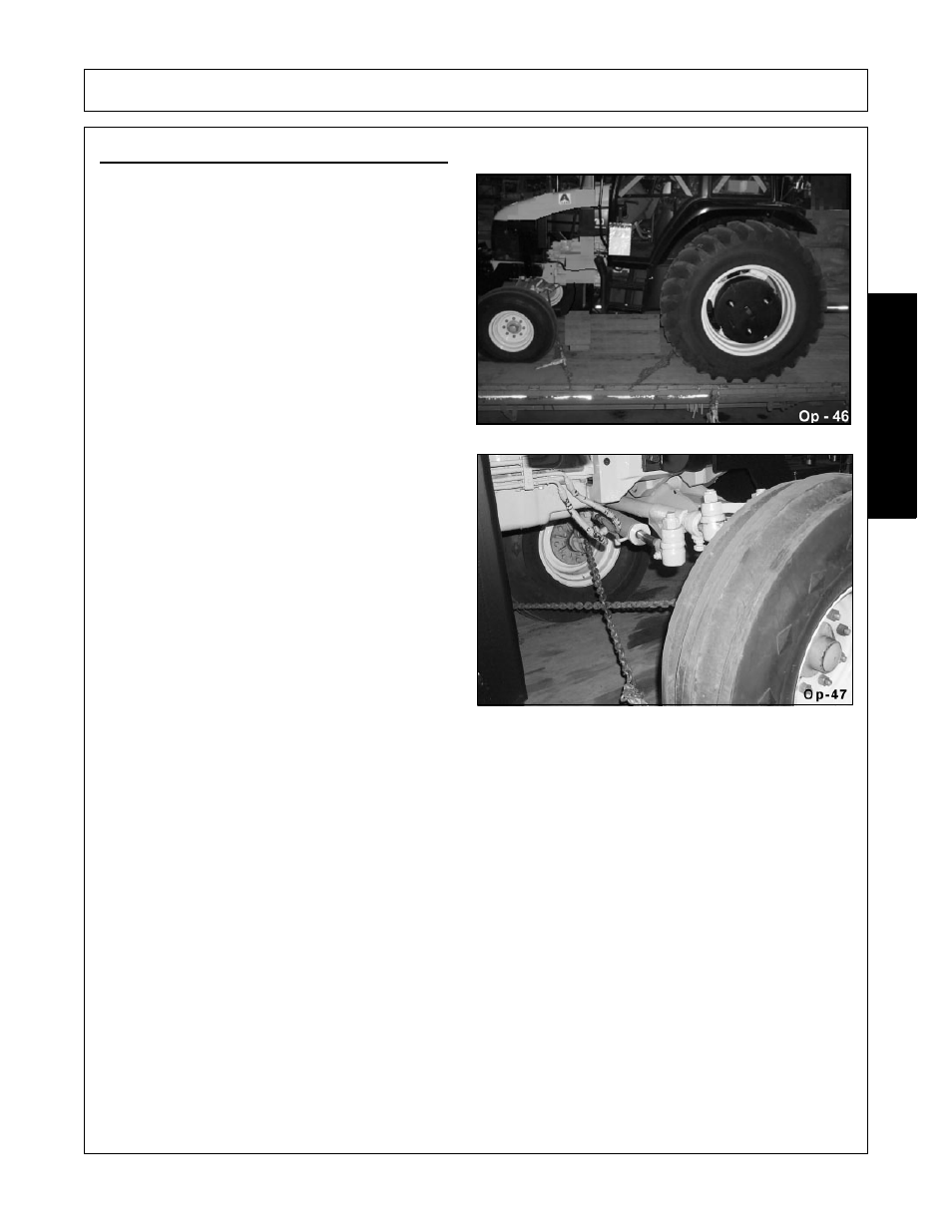 2 hauling the tractor and implement, Hauling the tractor and implement -41, Operation | Opera t ion | Bush Hog 1145 User Manual | Page 81 / 100