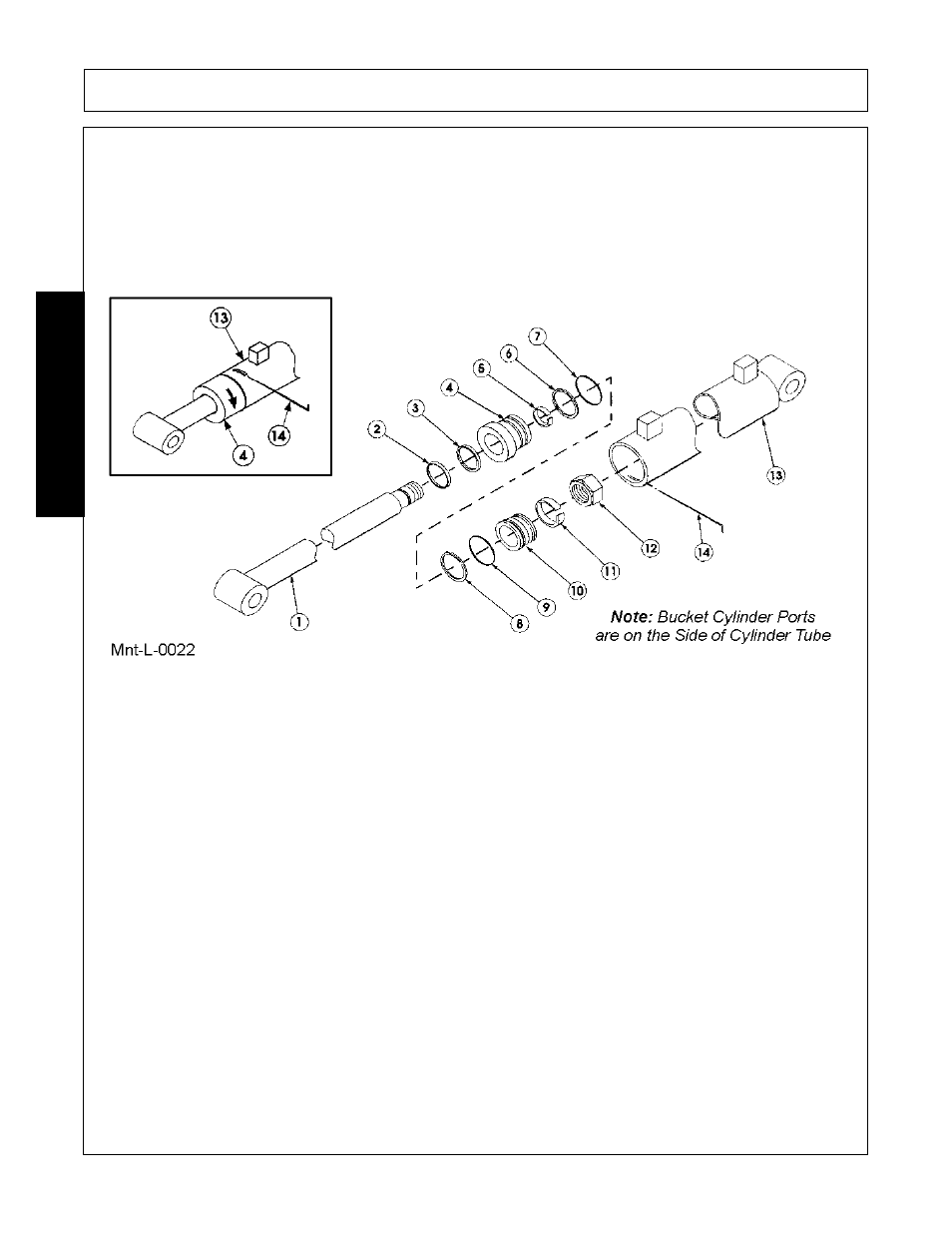 Cylinder service, Lift and bucket cylinder disassembly, Maintenance | Bush Hog 1145 User Manual | Page 90 / 100