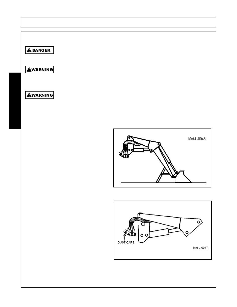 Storage, Store loader with attachment securely attached, Place dust caps on hydraulic quick couplers | Storage -8, Maintenance | Bush Hog 1145 User Manual | Page 92 / 100