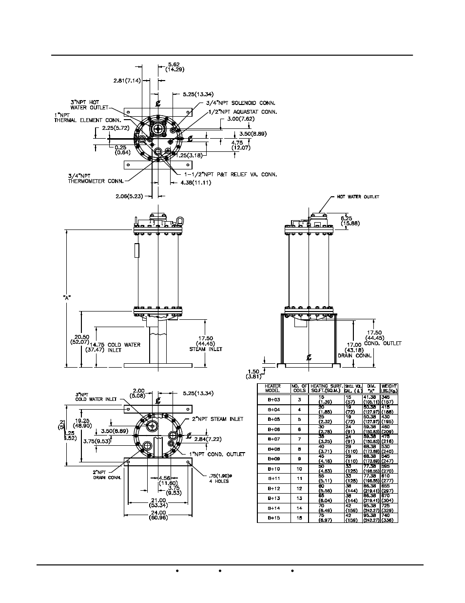 1b+ ii water wizard water heaters he-110 | AERCO Packaged WaterWizard Steam-to-Water Heater User Manual | Page 11 / 50