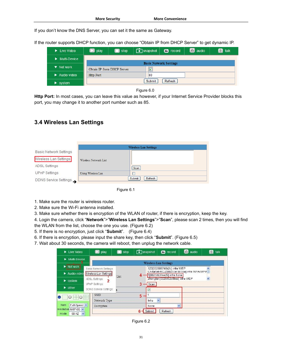 4 wireless lan settings, Ireless, Ettings | Agasio A502W User Manual | Page 31 / 56