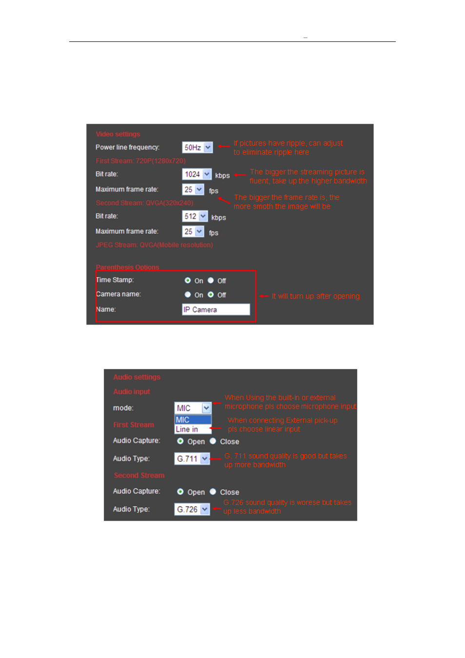 Other settings, Ideo, Etting | Video setting, Audio setting, 5 other settings, 1 video setting page | Agasio A522W User Manual | Page 14 / 25