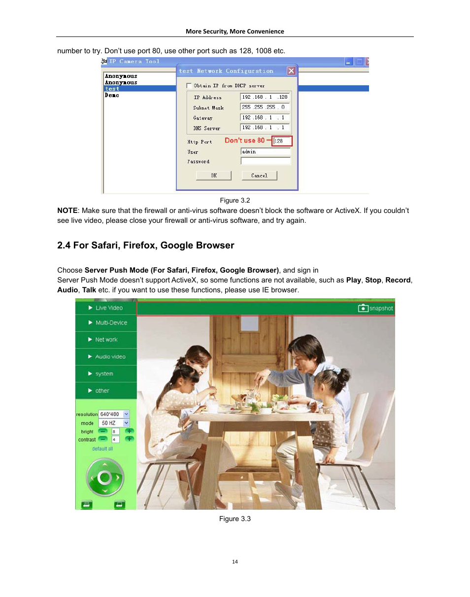 4 for safari, firefox, google browser, Afari, Irefox | Oogle, Rowser | Agasio A621W User Manual | Page 14 / 54