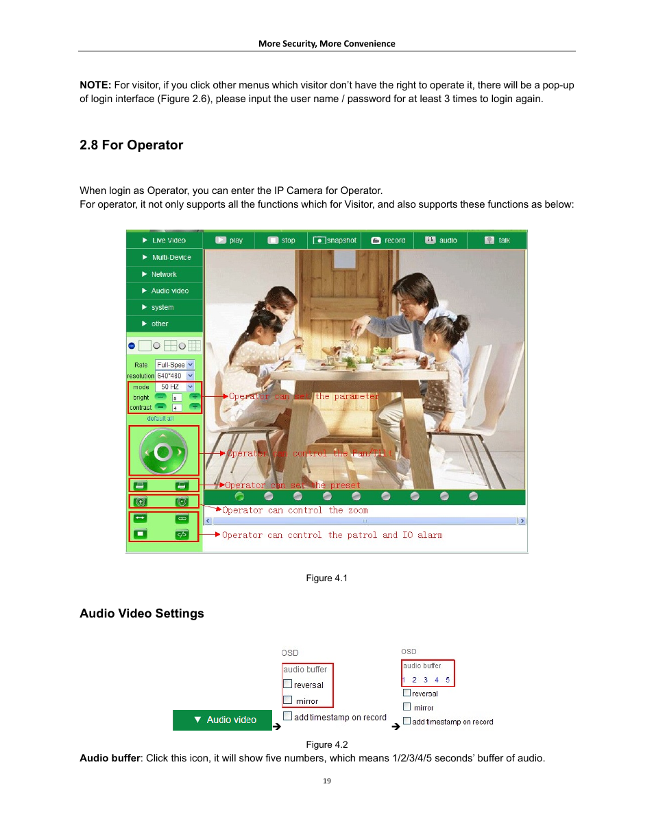 8 for operator, Perator, Audio video settings | Agasio A621W User Manual | Page 19 / 54